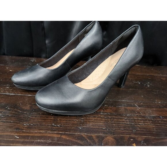 NEW Clarks Adriel Viola Women's Ortholite High Heel Platform Pumps/Sz. 6.5M - Picture 1 of 7